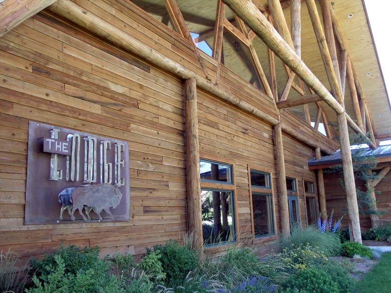 Poles and Siding / The Conference Center used TWII poles and siding to create a unique rustic look